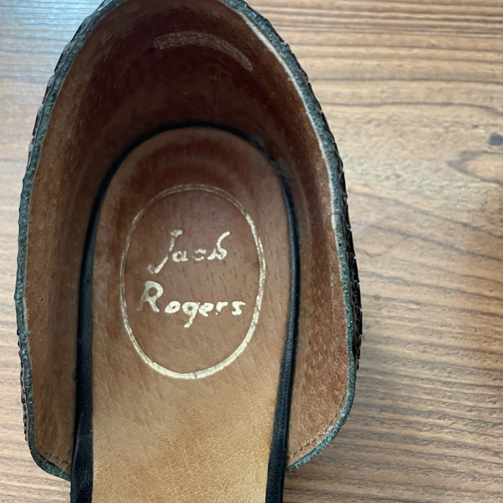 Jack Rogers black leather round toe d’Orsay flats, size 8 - Picture 8 of 9